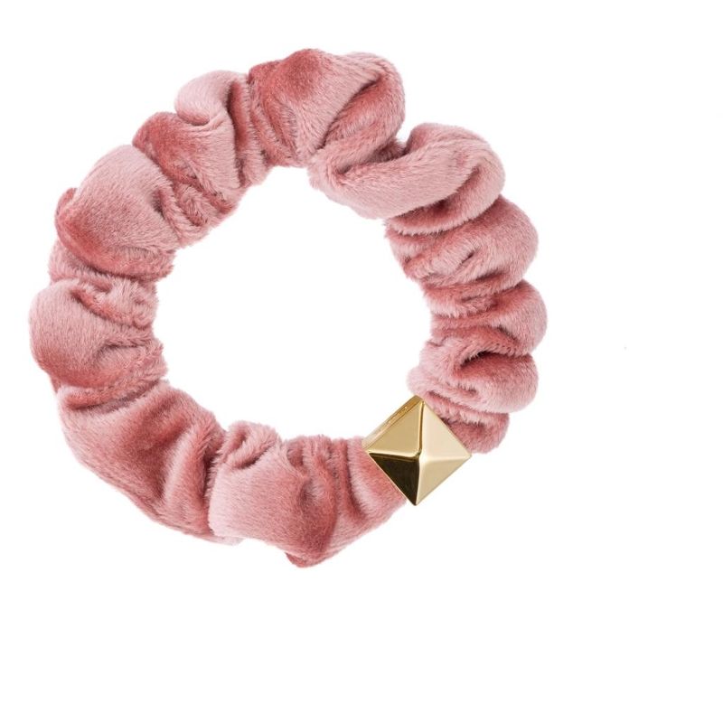 Velvet Mini Scrunchie Sparkled Rose