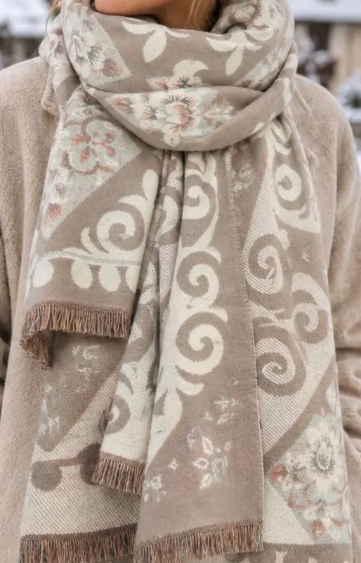 Skjerf Baroque Beige