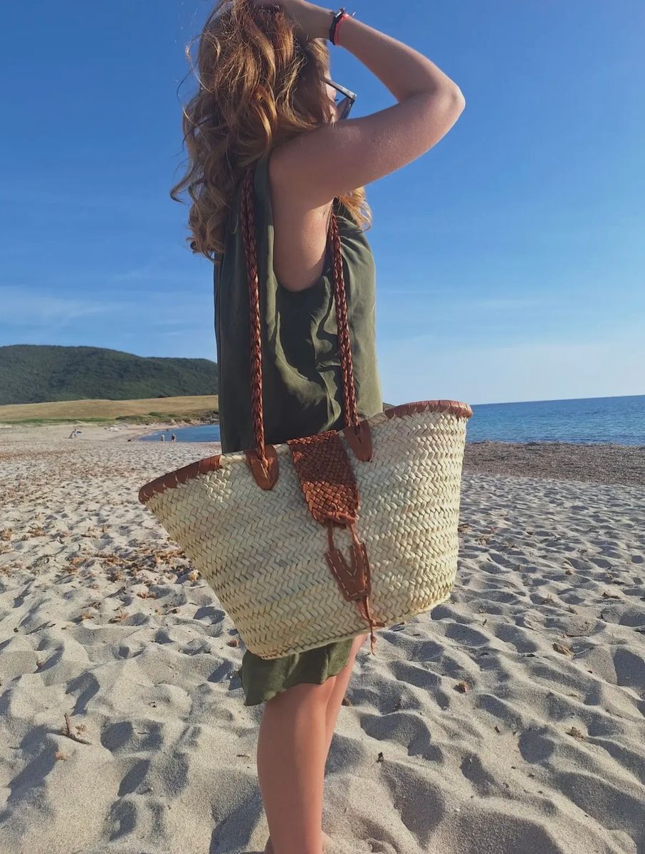 Cassis Stråveske Brun