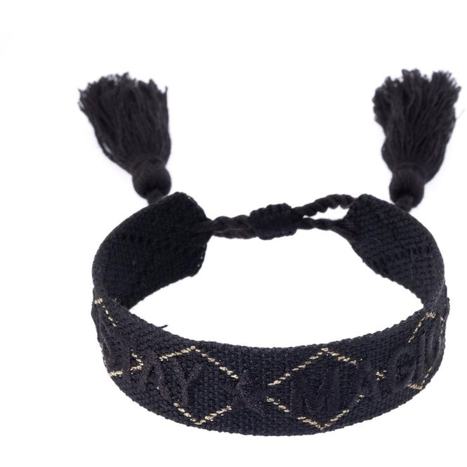 Hovedbilde Woven Friendship Bracelet «Stay Magic» Black W/Gold