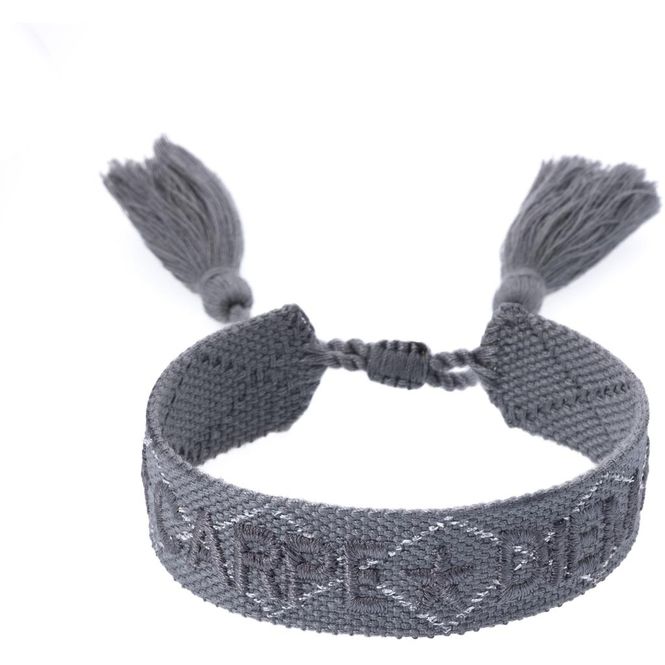 Hovedbilde Woven Friendship Bracelet «Carpe Diem» Dark Sage W/Silver