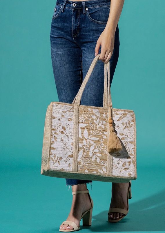 Barcelona Jute Tote Bag
