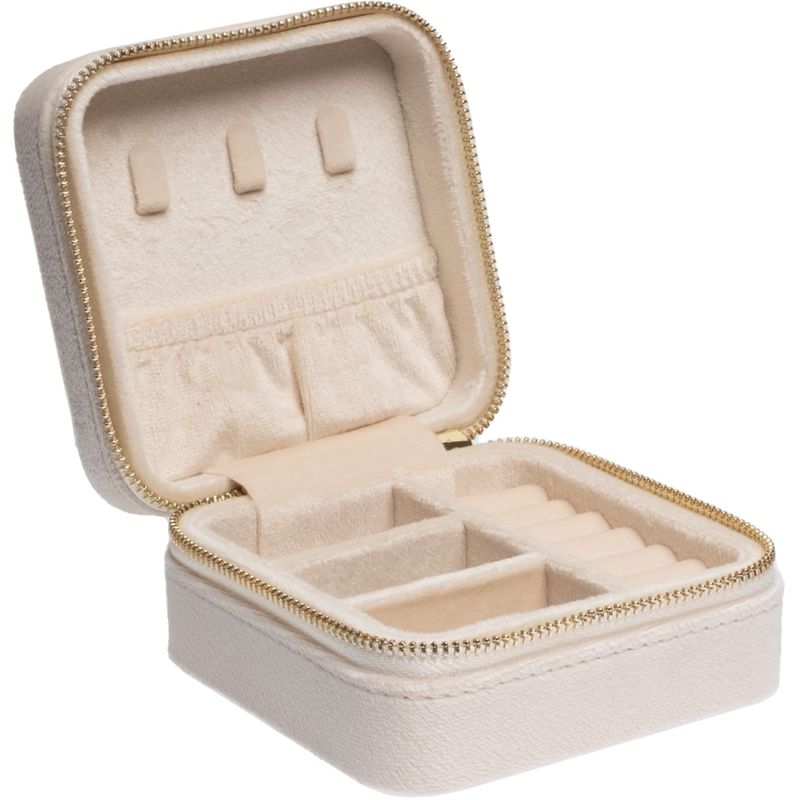 Velvet Jewellery Box Mini Vanilla