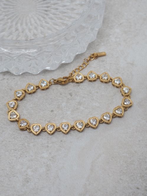 Hovedbilde Armbånd med hjerteformede zirkoner
